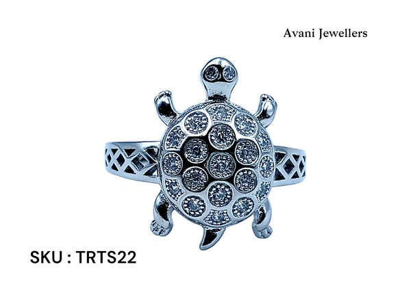 Silver Tortoise Fancy Ring - 5.39, 25