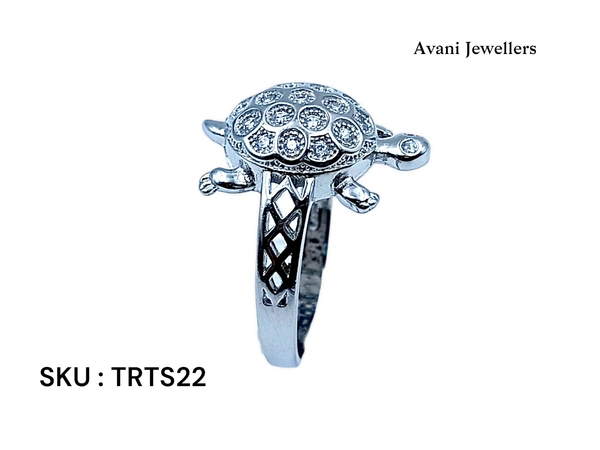 Silver Tortoise Fancy Ring - 5.39, 25