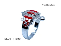 Silver Tortoise Fancy Ring - 5.5, 17