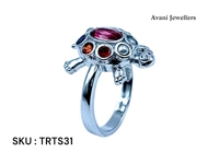 Silver Tortoise Fancy Ring - 6.82, 17