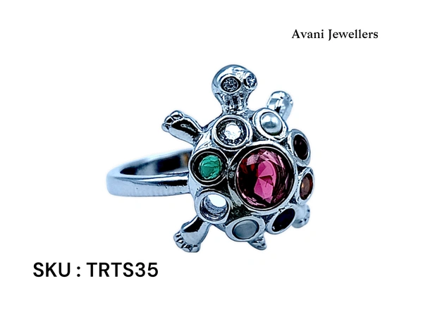 Silver Tortoise Fancy Ring - 3.35, 9