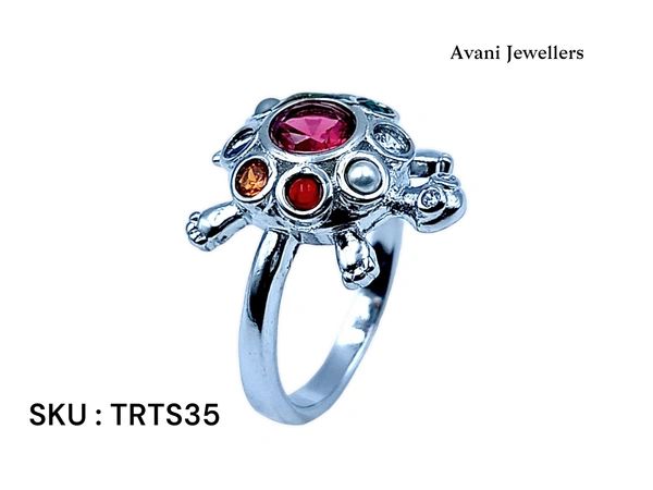 Silver Tortoise Fancy Ring - 3.35, 9