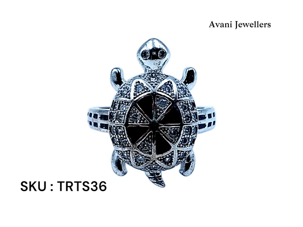 Silver Tortoise Fancy Ring - 7, 18