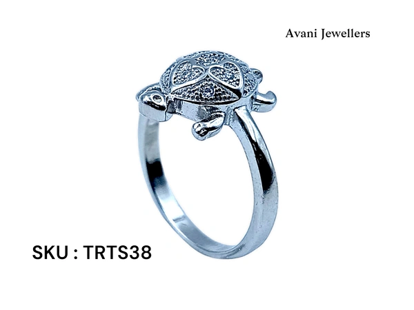Silver Tortoise Fancy Ring - 3, 10