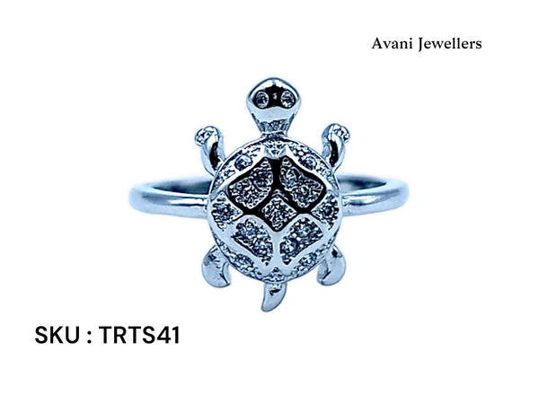 Silver Tortoise Fancy Ring - 2.97, 12