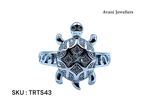 Silver Tortoise Fancy Ring - 5.83, 25