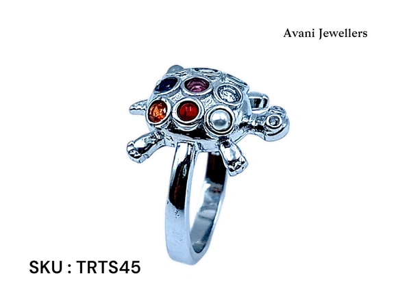 Silver Tortoise Fancy Ring - 3.47, 9