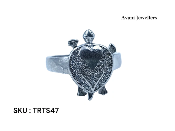 Silver Tortoise Fancy Ring - 6.86, 24