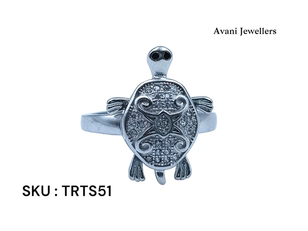 Silver Tortoise Fancy Ring - 5.64, 26