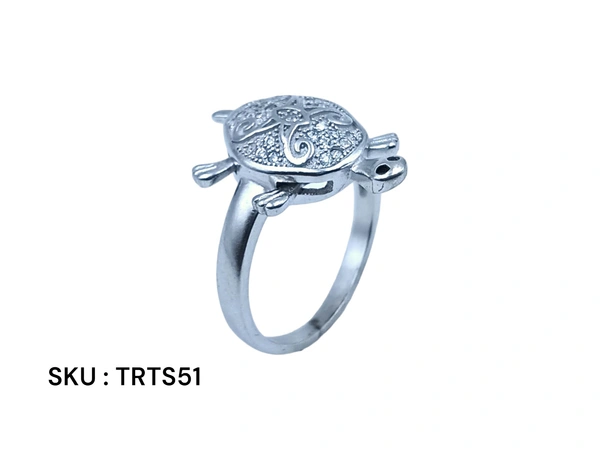 Silver Tortoise Fancy Ring - 5.64, 26