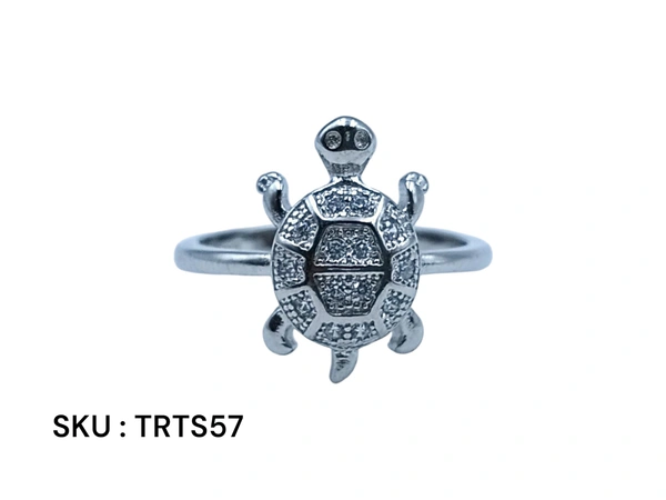 Silver Tortoise Fancy Ring - 2.89, 14
