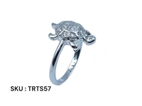 Silver Tortoise Fancy Ring - 2.89, 14