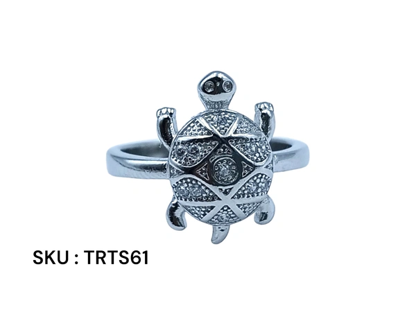 Silver Tortoise Fancy Ring - 2.99, 9
