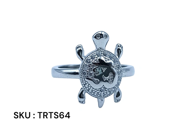 Silver Tortoise Fancy Ring - 3.16, 10