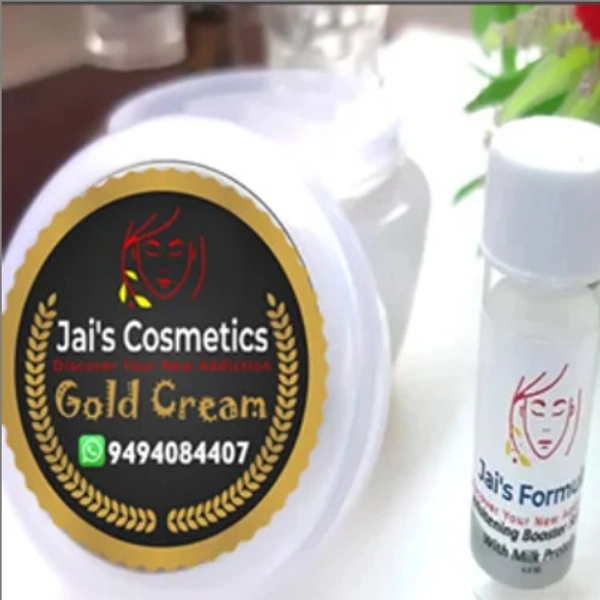 Jai's Cosmetics Gold Whitening Cream With Mixing Serum - 40 ml Cream Base With 3ml Mixing Serum