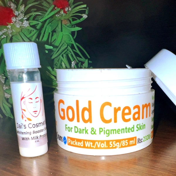 Jai's Cosmetics Gold Whitening Cream With Mixing Serum - 55g/85ml Cream & 6ml Serum