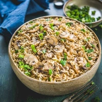 Mushroom Fried Rice (Veg)