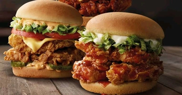 Fried Crunch Chick Twin Burger 