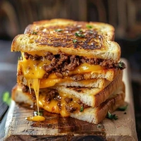 Grilled Beef Cheese Sandwich 