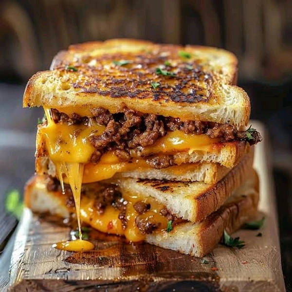 Grilled Beef Cheese Sandwich 