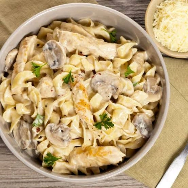 Chicken With Mushroom Pasta