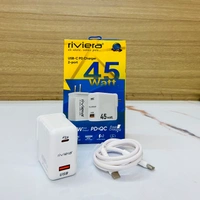 New Riviera 45Watt PD+USB Charger With Type-C Cable