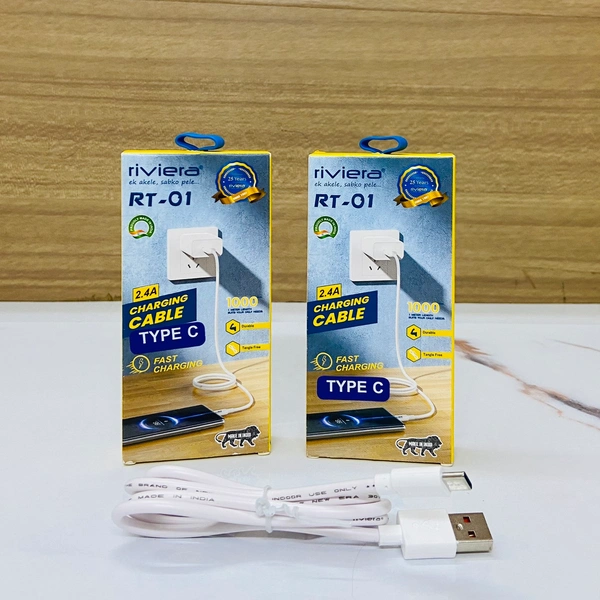 New Riviera RT-01 2.4Amp Type-C Charging Cable