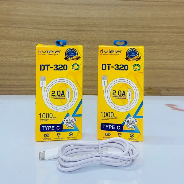 New Rivera DT-320 2.0Amp Type-C Fast Charging Cable 