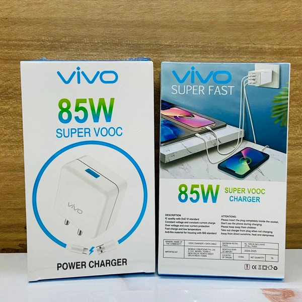 Vivo 85W Super Vooc Charger 💯% Og Quality 
