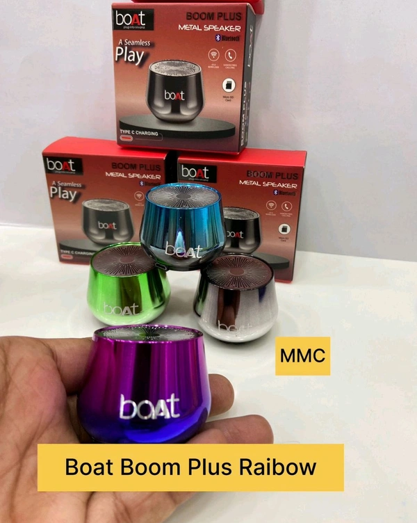 Boat Boom Plus Rainbow 🌈 Speaker With MMC Metal Super Sound Quality 