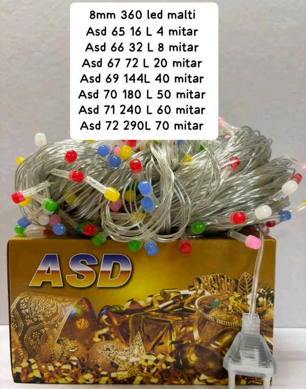 ASD-67 8mm Multi Colour 20MTR Decoration Light 