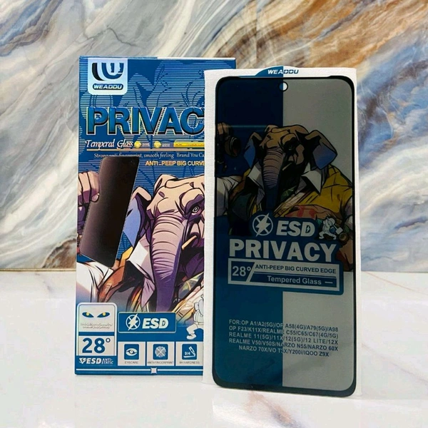 Privacy ESD Anti-Static Edge To Edge Temperd Glass (10 pcs box) - Samsung A14 5G