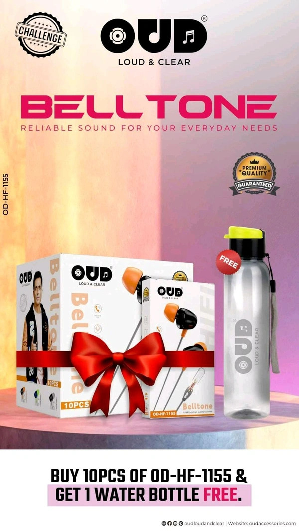 OUD Belltone OD-HF-1155 Box Pack Earphone (Buy 10 Pcs 1 Bottle Free)