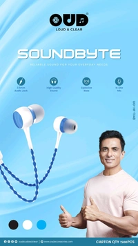 OUD OD-HF-1148 Soundbite Wired Earphone Premium Quality 