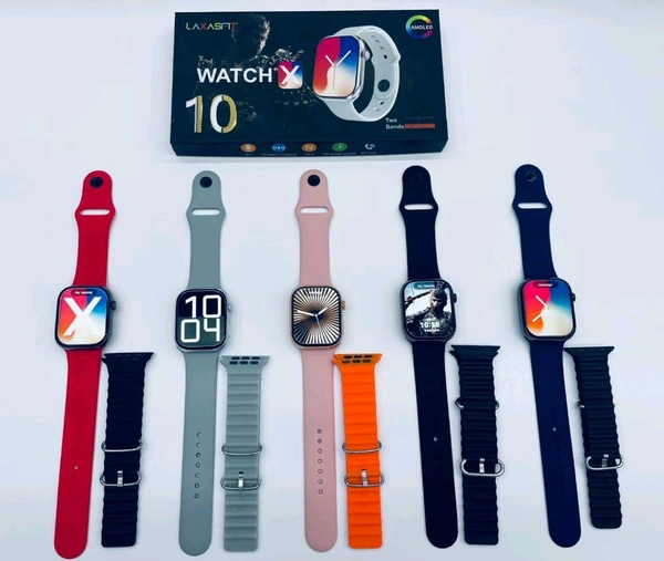 New Laxasfit Watch X10 (BLACK BOX) Double Strap Smart Watch 