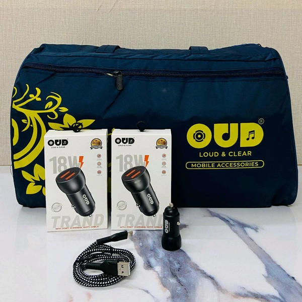 New OUD Trand 18W Type-C Double Port Car Charger (Buy 20 pcs Get 1 Bag 🆓 Free)