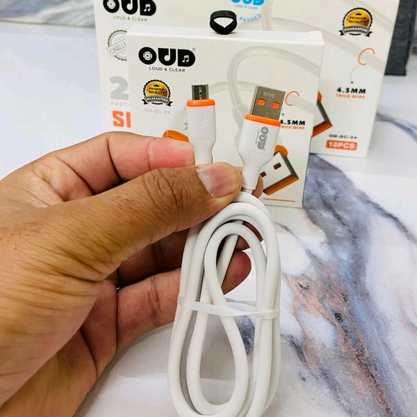 OUD DC-24 Micro USB (V8) Speed Cord 22W Fast Charging Cable (Buy 60 Pcs Get 1 Hand Bag 🆓)