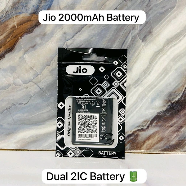New Jio/Lyf 2000mAh Dual Ic Battery 🔋 💯% Og Quality 
