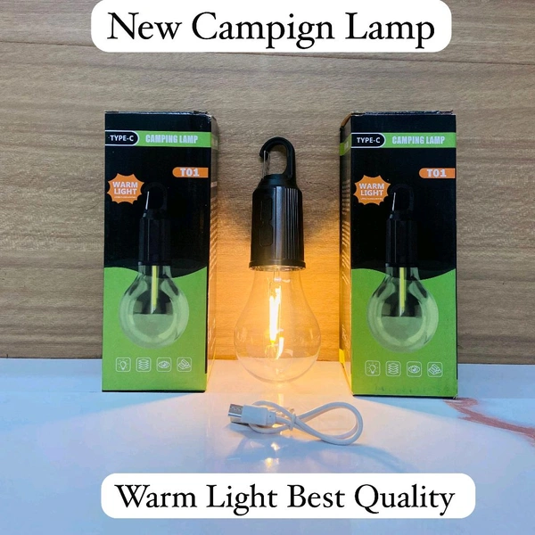 New Camping Lamp Rechargeable Warm Light 