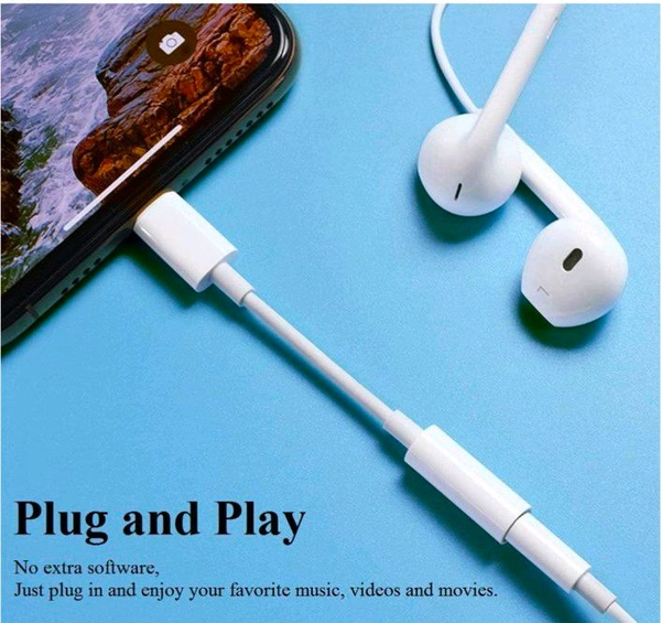 Iphone  Lightning to Headphone 3.5 Jack Adapter With Pop Up Window ForiP7/8/X/XS/Xr/11/11 pro max /12/12Pro Max/13/13Pro Max