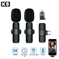 K9 Dual Wireless Clip Microphone Type C & Lightning