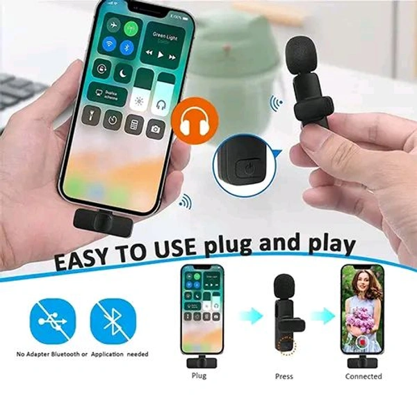 K9 Dual Wireless Clip Microphone Type C & Lightning