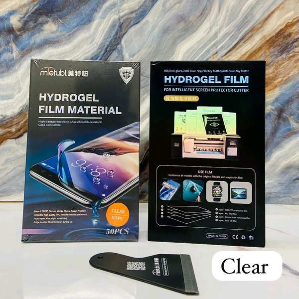 Mietubl Clear TPU Hydrogel Film Material Screen Protector Sheet (Size 180*120mm) (Pack Of 50)