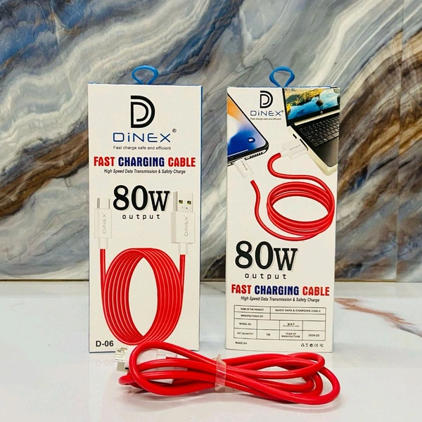 Dinex 80w Fast Charging Micro USB V8 Cable 
