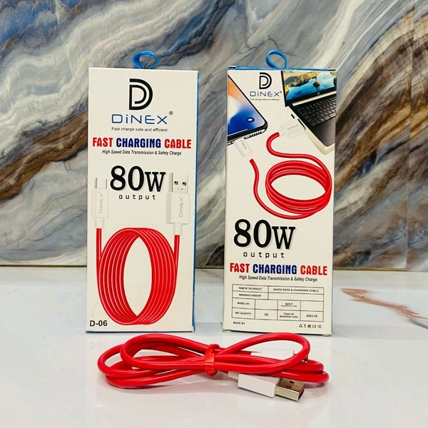 Dinex 80W OutPut Type-C Charging Cable 
