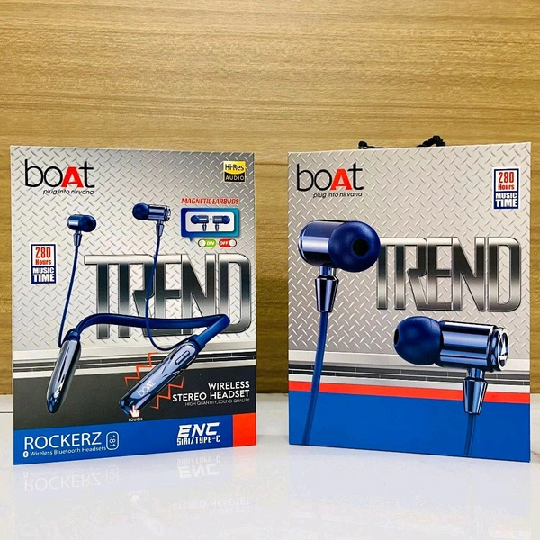 Boat Rockerz (181) 💯% Og Neckband switch On Off+ Touch + Vibration +Sensor+350mAh big Battery 