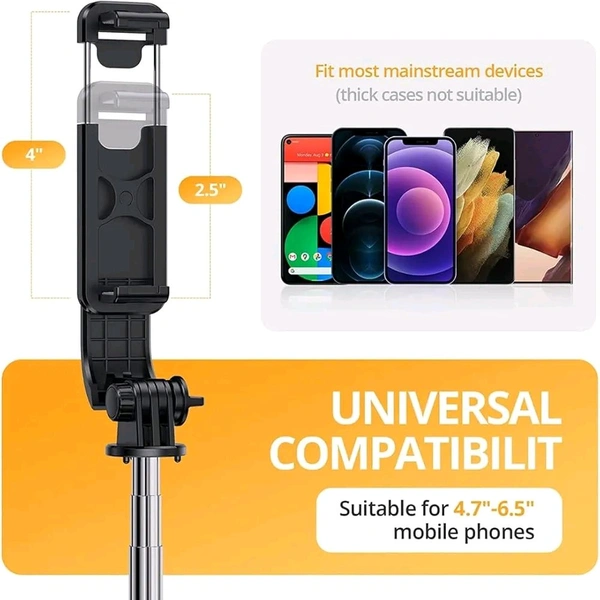 New R1-L Bluetooth Selfie Stick ABS+Stainless Steel Big Size 