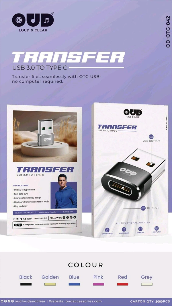 OUD OTG-842 TRANSFER TYPE-C INPUT TO USB OUTPUT OTG USB 3.0 