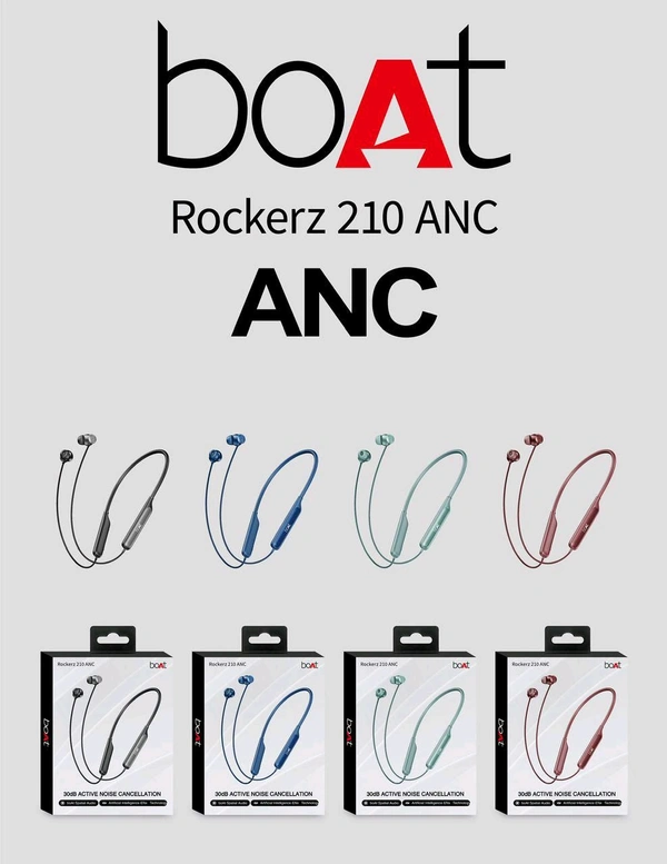 Boat Rockerz 210 Anc Megantic on-Off + Megantic Ear+ Fate Wire+ Big Battery 🔋