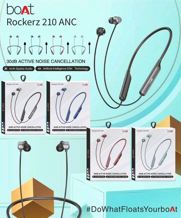 Boat Rockerz 210 Anc Megantic on-Off + Megantic Ear+ Fate Wire+ Big Battery 🔋